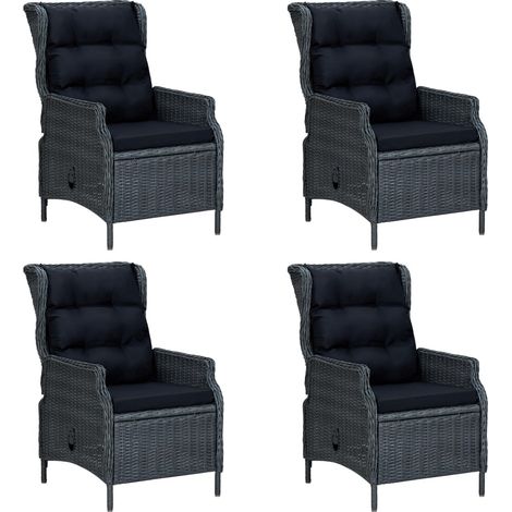 Maison Exclusive - Set Mobili da Pranzo per Giardino 5 pz Grigio Scuro