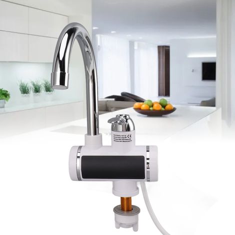 Robinet électrique domestique en acier inoxydable pour la cuisine - Eau chaude instantanée (3 secondes) - Double usage eau chaude et froide (1/5)
