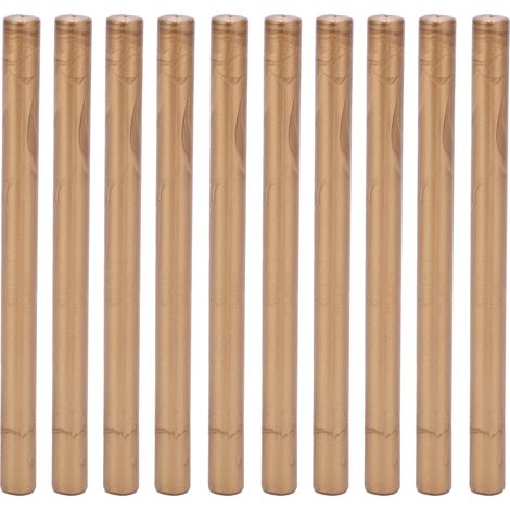 10 bâtons de cire à cacheter, pratiques, sans fumée, flexibles, bâtons de cire chaude pour enveloppes, cartes, manuscrits, or antique (1/4)