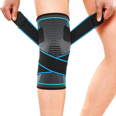Kniebandage mit verstellbaren Trägern für Männer und Frauen, professioneller Knieschutz für Meniskusriss, Arthritis, Linderung von Gelenkschmerzen, Laufen
