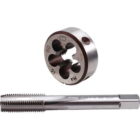 Jeu de 2 tarauds M14x1,5 en acier rapide. Manchon de taraudage. (1/5)