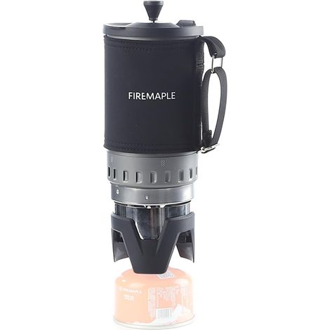Crater Radiant Réchaud de Camping à Pression Régulée avec Brûleur Infrarouge – Réchaud à Gaz Coupe-Vent, Système de Cuisson Tout-en-Un Compact avec Presse Française (1/5)