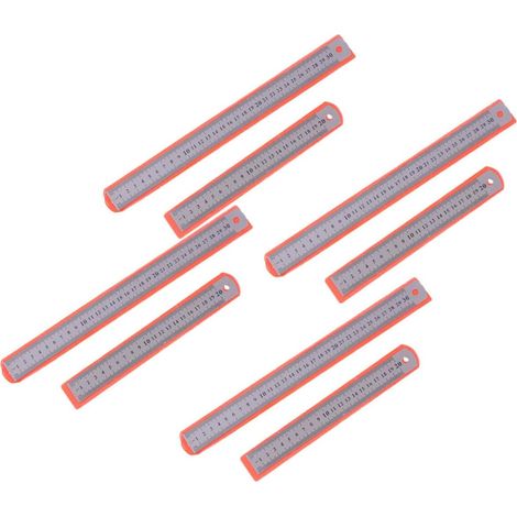 Règle linéaire Zerodeko, format portable, 8 pièces, en acier (1/5)