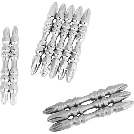 10 tournevis magnétiques à double tête PH2 de 4,5 mm, 5,5 mm et 6,35 mm (1/5)