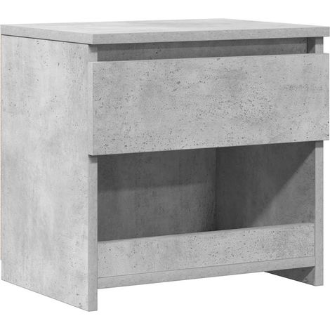 Maison Exclusive - Comodino Grigio Cemento 40x30x39 cm in Legno Multistrato