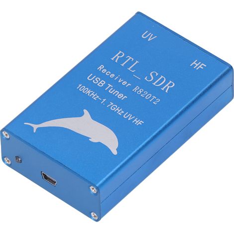 Récepteur SDR RTL-SDR avec puce RTL2832U et R820T2, tuner USB HF/VHF/UHF de 100KHz à 1,7GHz pour radio et décodage de signaux. (1/5)