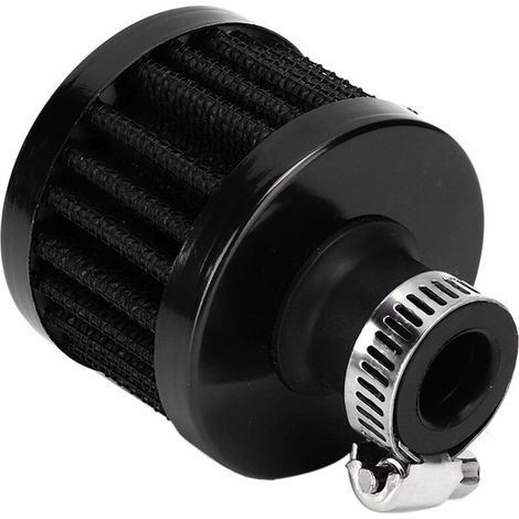 13mm/0.5in Mini filtre d'admission d'air évent reniflard de carter universel accessoire de voiture Noire (1/4)