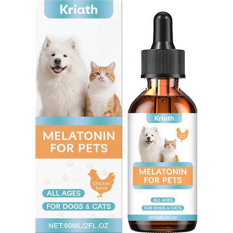 Gouttes pour le sommeil des chats et des chiensgouttes douces et apaisantes pour le corps et la brillance des cheveux (1/4)