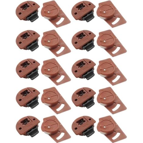 Lot de 4/10/20 rouleaux de porte coulissante de garde-robe, panneau de rail d'engrenage efficace pour portes d'armoires et d'armoires (lot de 10) (1/5)