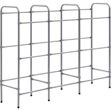 Étagère de rangement pour 9 caisses Argenté 145x33x116 cm Acier CFW87397 (1/5)