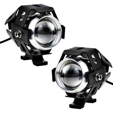 2pcs 125W Phare Moto Feux Additionnels LED Phares Avant Moto Anti Brouillard Projecteur Spot LED Etanche pour Moto Quad Scooter-Ywey (1/4)