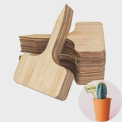 10 wooden succulent plant supports, flower labels, creative gardening signs, handwritten (1/5)