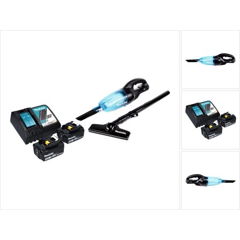 Makita DCL 180 RM B Akku Staubsauger 18 V Schwarz + 2x Akku 4,0 Ah + Ladegerät