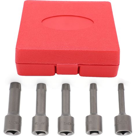 Kit 5 extracteurs de boulons auto 8-10-12-14-16mm acier chrome vanadium entretien véhicule (1/5)