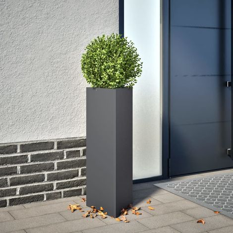 vidaXL Fioriere 2 pz Antracite Triangolari 30x26x75 cm in Acciaio