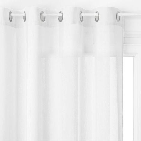 Atmosphera – Voilage enfant blanc 140x240cm – 100% polyester – 8 œillets pour installation facile – Luminosité optimale et intimité préservée (1/5)