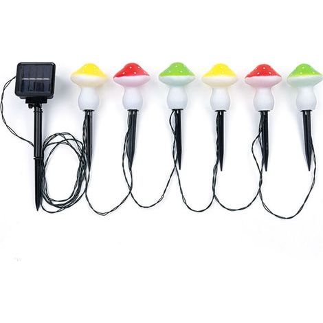 6PCS Éclairage Solaire Champignon IP65 Étanche LED pour Jardin Décoration Extérieure Allée Terrasse Pelouse-KZQ (1/5)