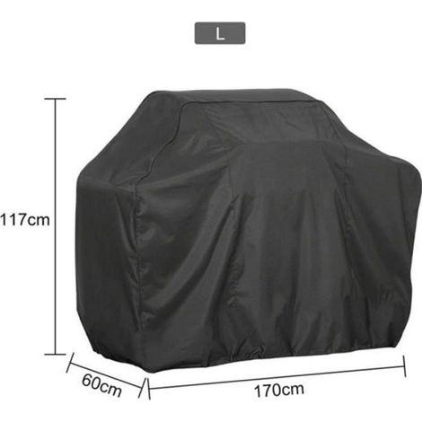 1 Housse de protection pour barbecue, 170x60x117 cm, étanche, tissu oxford polyester, extérieur (1/3)