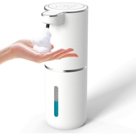 Automatischer Schaumseifenspender – 380 ml, USB-wiederaufladbare, berührungslose Wandseifenpumpe mit 4 einstellbaren Füllstufen