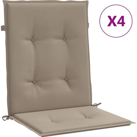 Cuscini per Sedia 4 pz Cuscini per Seduta Tortora 100x50x3 cm in Tessuto Oxford (1/5)