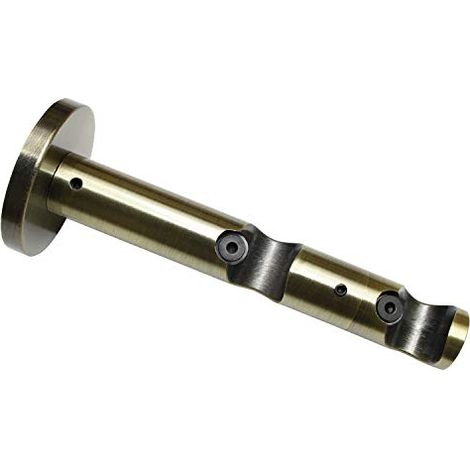 Gardinia Portapunte Doppio Aperto per Ø 16 mm, in Ottone Anticato 7,5/5 cm, in Acciaio, 7,5/5, Steel, 7.5/5 cm (1/3)