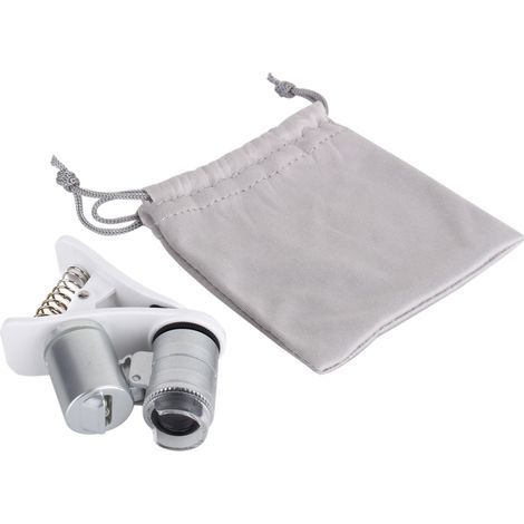 Jeffergarden 60x Magnifier for Mobile Phone, Camera, LED Microscope with Clip for iPhone (1/5)