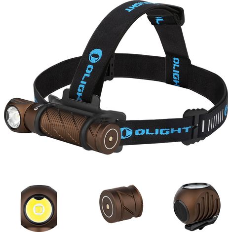 OLIGHT Perun 2 Lampada Frontale Multifunzionale Led USB Ricaricabile 2500 Lumen Torcia da Testa 166M IPX 8 Impermeabile per Lavoro e Attività all'Aperto Come Pesca, Corsa e Campeggio