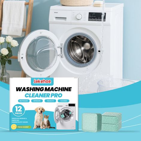 Washing Machine Cleaning Sheets - Gently Cleans Stains, Limescale, and Odors for Everyday Household Drum Washing Machines - 12 Sheets (1/5)