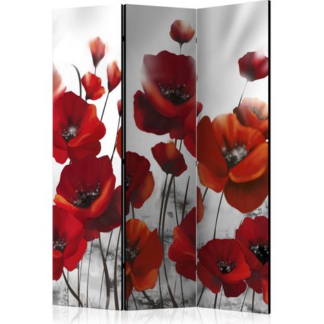 Paravent 3 Volets "Poppies in the Moonlight" 135x172cm (1/2)