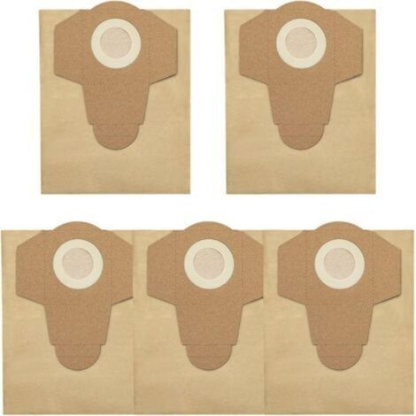 Confezione da 5 sacchetti per la polvere da 20 litri per lavasciuga pavimenti, per modelli TC-VC 1825 1815S 1812S X-Change 25L, filtri di carta ad alta capacità con fori da 65 mm, facili da smaltire. (1/5)