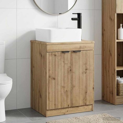 Set di mobili per il bagno Rovere Artigianale vidaXL (1/5)