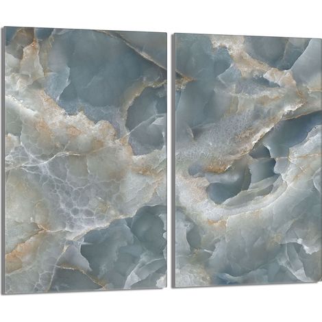 Piastra protettiva in vetro per stufa 2x30x52 Marmo (1/5)