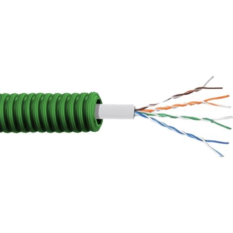 Bis-Electric – Gaine électrique préfilée FTP Grade 3 TV Ø20 – Longueur 100m – Protection accrue des câbles – Installation simplifiée