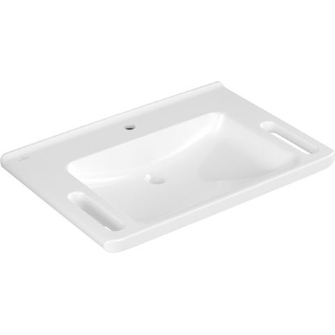 Villeroy & Boch 4A6881T2 Lavabo ViCare 800x550 mm rectangulaire à rebord droit (1/2)