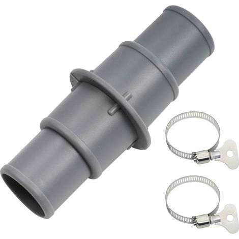 8 raccords gris universels 1 1/4 et 1 1/2 pouce + 16 colliers – Pour tuyau sous vide, filtration et aspiration