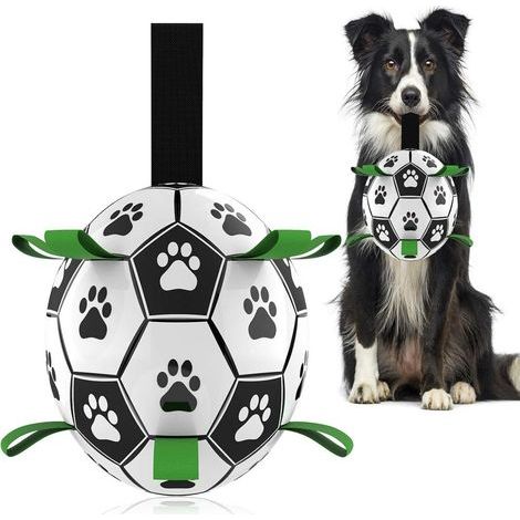 Hundleksaker, Interaktiva Hundfotbollar med Greppflikar, Hållbara Hundbollar för Små och Medelstora Hundar (1/5)
