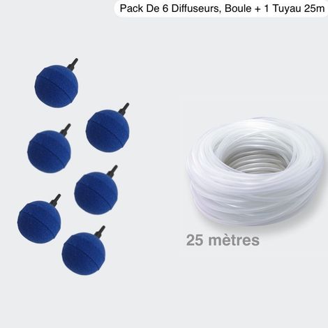 Pack 6 Diffuseurs D'air, Boule 5 cm + 1 Tuyau De 25m, Aération Bassin (1/5)