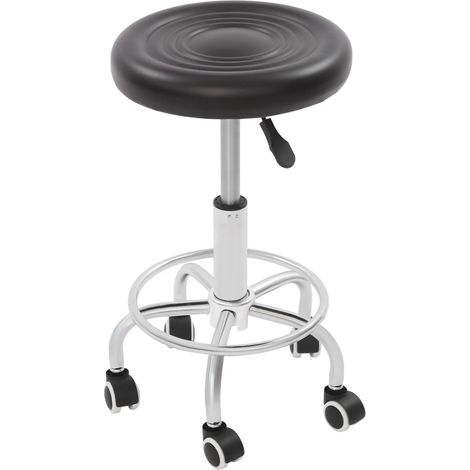 Taburete giratorio con ruedas de altura ajustable de 44 cm a 57 cm taburete plegable funcional taburete de estudio para peluquería estética Dentist Bar Estudio (1/5)