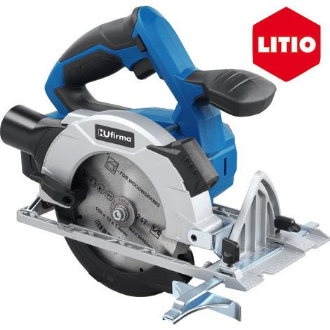 HU-Firma 9012410 Sega Circolare a Batteria 20V Nuda con Guida Laser 4200 giri-min Diametro Lama 150 mm 1,5-3-4 Ah colore Nero