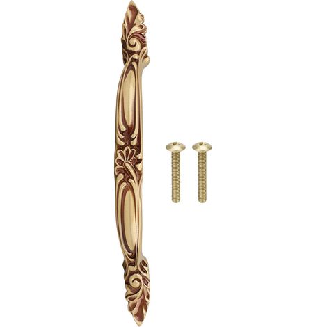 Poignée De Tirage En Laiton Massif - Style Chinois Double Trou - Pour Armoire De Cuisine Et Meuble - Finition Or Rose - Lot De 1 (1/5)