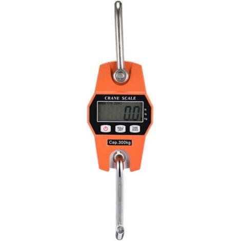 Peson Electronique 300kg Balance Crochet Suspendu Dynamomètre LCD Crochet Peseur Industrielle Pèse Poids 300kg/600lbs (1/4)