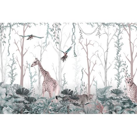 Papier peint panoramique - Animaux de la Jungle - 130 cm x 87 cm (1/2)