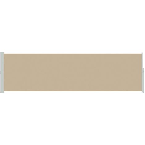 Retractable Side Awning Beige 500 x 117 cm Polyester vidaXL