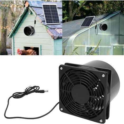 [Kit de ventilación solar] + [Kit de ventilador solar] + [5W 5V IP65] + [Brida del ventilador de extracción]
