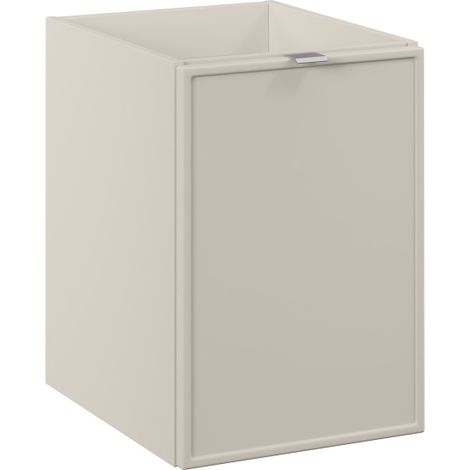 Mueble bajo lavabo BRAZZA – 1 puerta con cesto para ropa – Color marrón congo – 40 cm – Para colocar