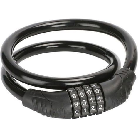Antivol vélo trottinette - 1 pièce, Cadenas code 4 chiffres, Casque moto remorque - /Noir (1/5)