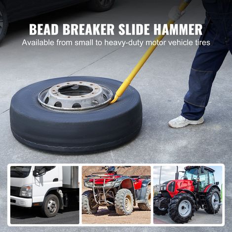 Démonte pneu manuel marteau glisseur, 117.6 cm acier renforcé, outil séparateur de bordure portable pour voiture camion remorque (1/5)