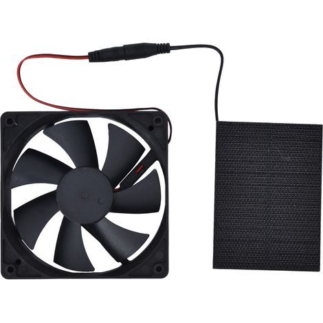 Kit de Panneau Solaire, Ventilateur Solaire Multifonction 5 V, Ventilateur D'extraction Portable Extérieur, Mini Ventilateur Alimenté par Panneau Solaire pour Petits Poulaillers, Serres, Niches (1/5)