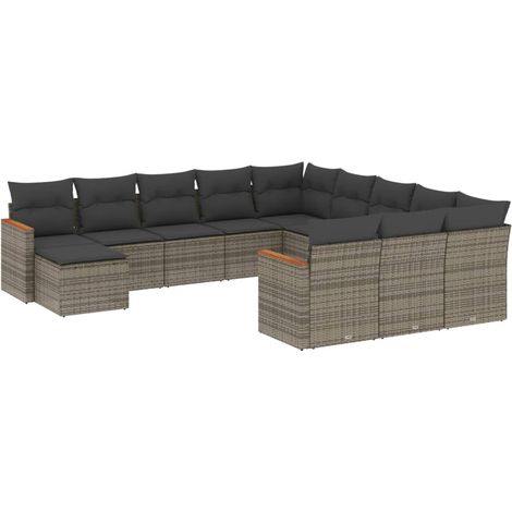 Maison Exclusive - Patio Sofa Set 12 plaza Grey (1/5)