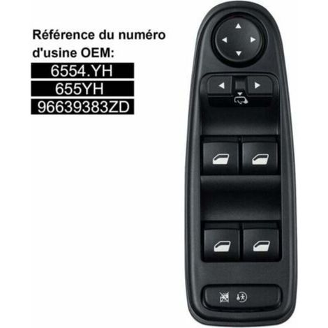 Commande Leve Vitre C4 Picasso 6554.YH Commutateur Interrupteur Bouton Lève Vitre Pour Citroen C4 Grand Picasso..
